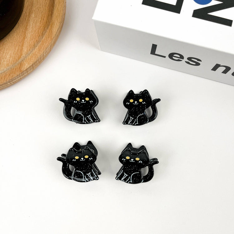 Mini Black Cat Claw Clip