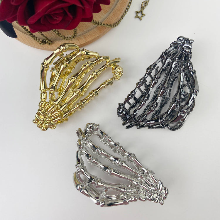 Metal Skull Hair Clip