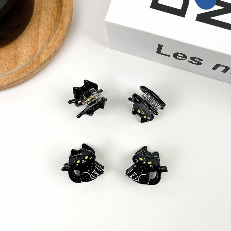 Mini Black Cat Claw Clip