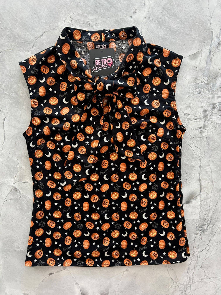 Jack-o’-lantern Bow Top