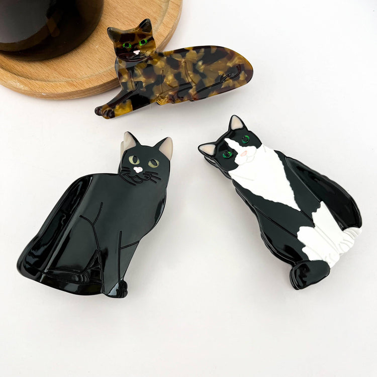 Sitting Cat Hair Claw Clip Collection, Animal Hair Clip