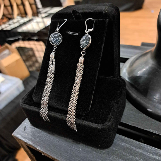Real Spiderweb Chain Dangles (Earrings)