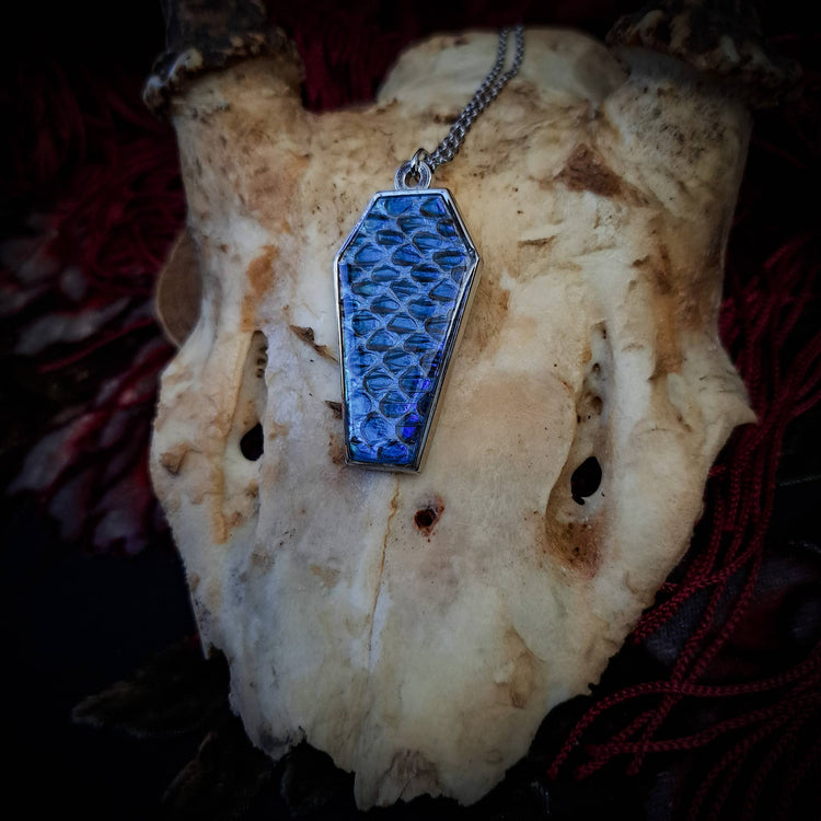Assorted Holographic Snakeskin Coffin (Necklace)