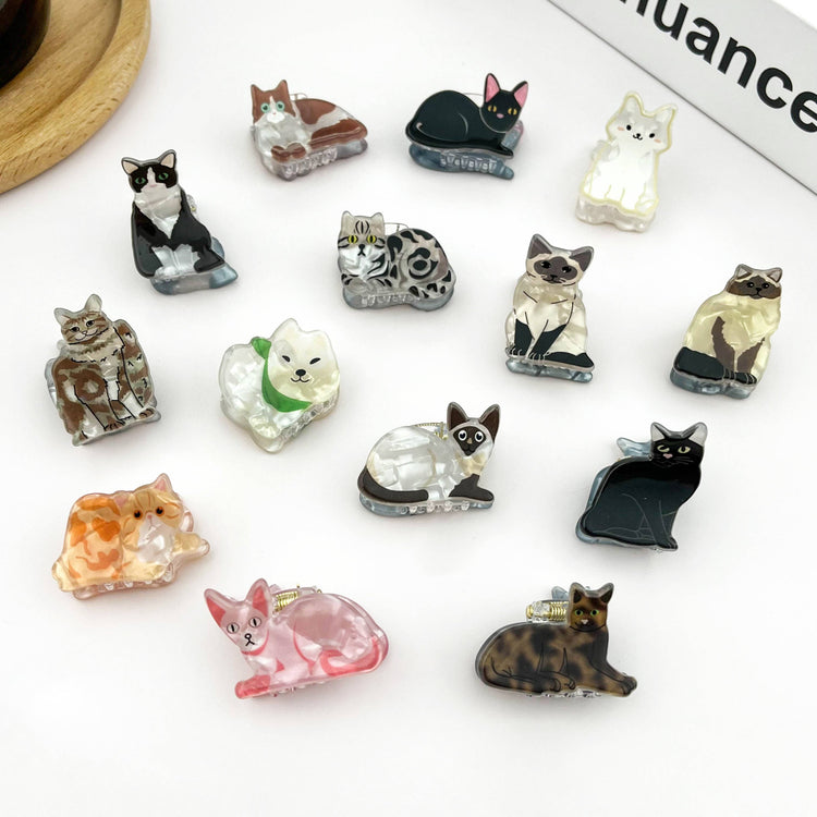 Mini Cat Hair Claw Clip, Animal-shaped Hair Clips