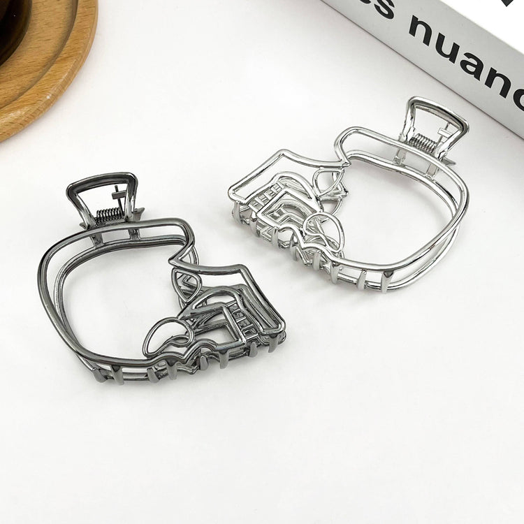 Skull-Shaped Metal Hair Claw