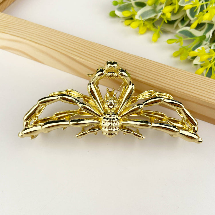 Personalized spider metal hair clip