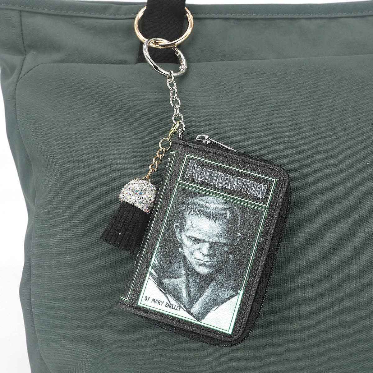 FRANKENSTEIN BOOK BAG CHARM/COIN PURSE IN VINYL