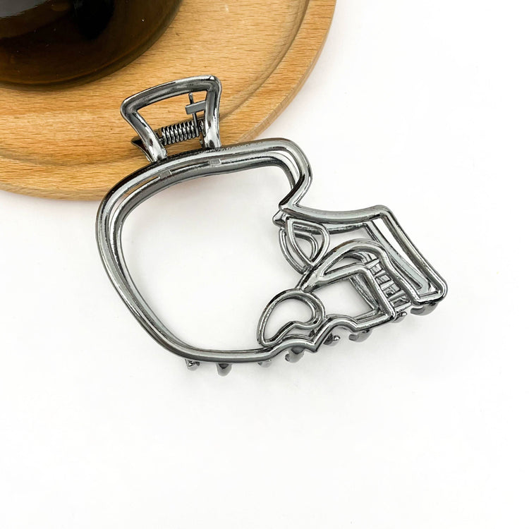 Skull-Shaped Metal Hair Claw