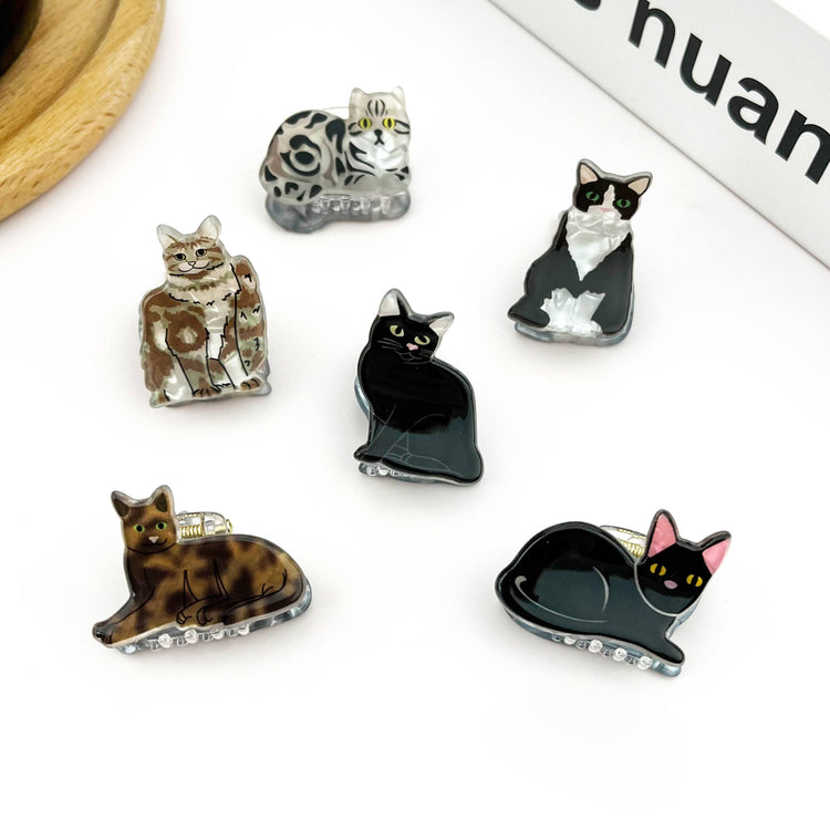 Mini Cat Hair Claw Clip, Animal-shaped Hair Clips