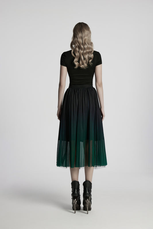 Emerald Shadows Green Ombre Skirt