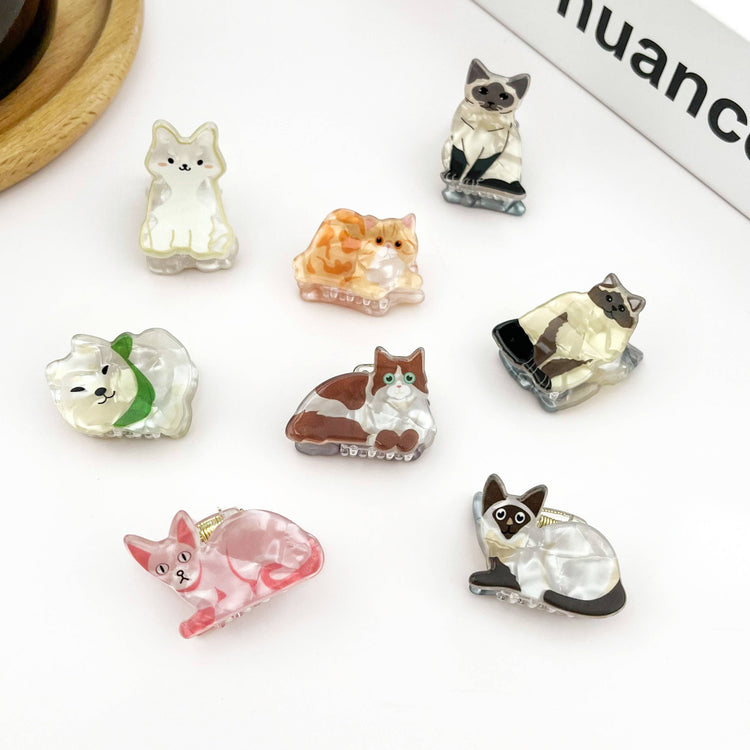 Mini Cat Hair Claw Clip, Animal-shaped Hair Clips