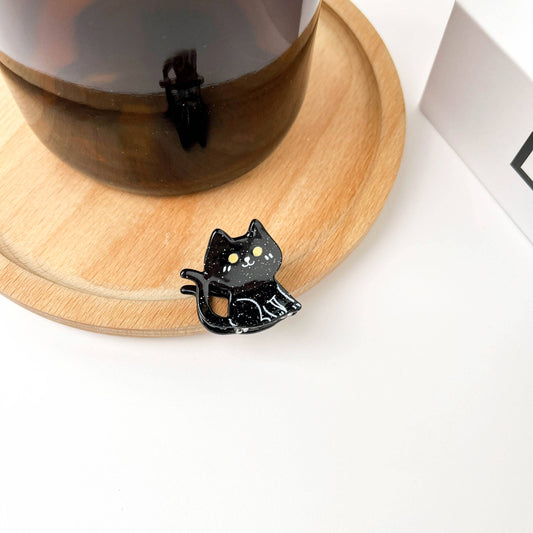 Mini Black Cat Claw Clip