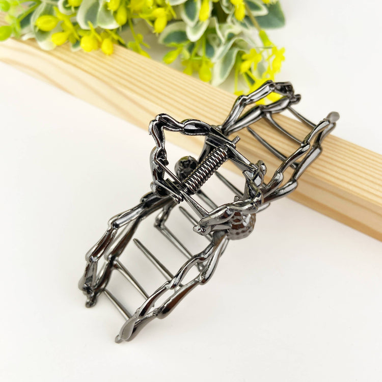 Personalized spider metal hair clip