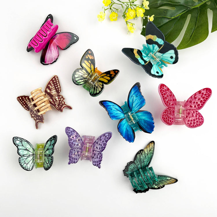 Elegant Colorful Butterfly Hair Claw Clip