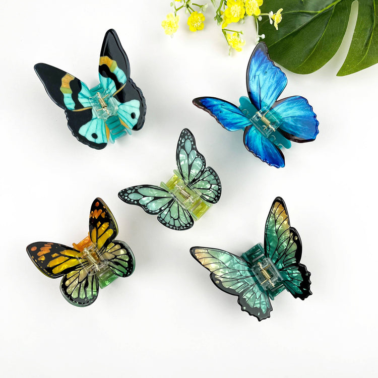Elegant Colorful Butterfly Hair Claw Clip