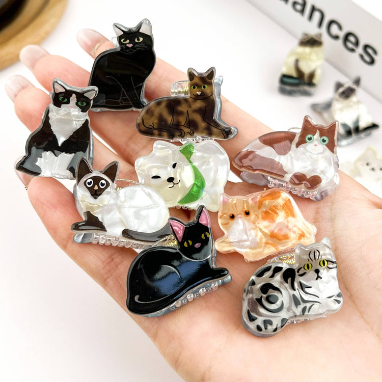 Mini Cat Hair Claw Clip, Animal-shaped Hair Clips