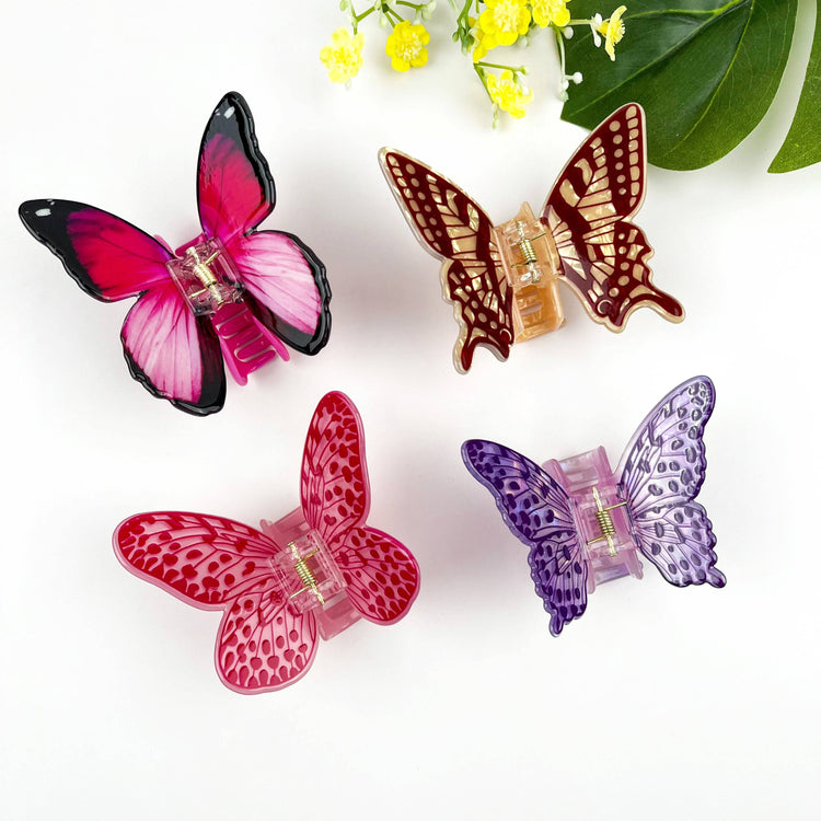 Elegant Colorful Butterfly Hair Claw Clip