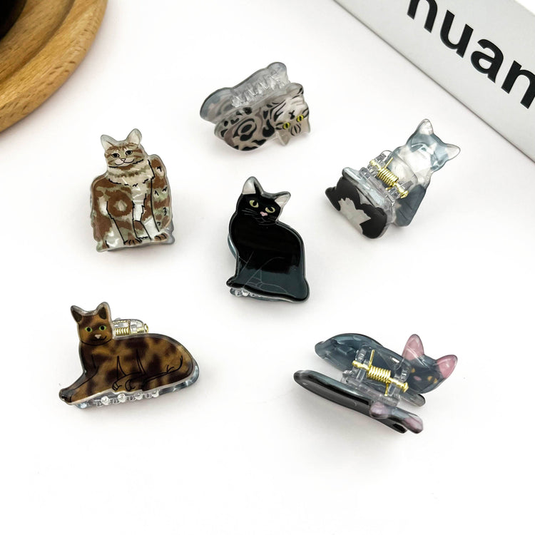 Mini Cat Hair Claw Clip, Animal-shaped Hair Clips