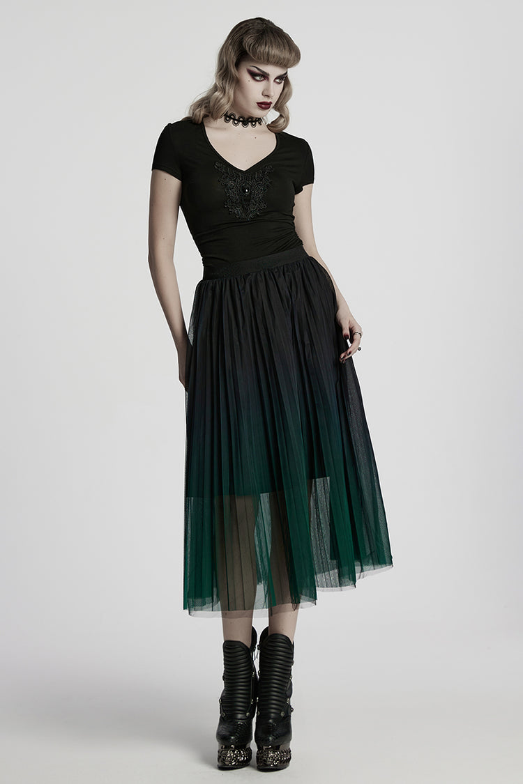Emerald Shadows Green Ombre Skirt