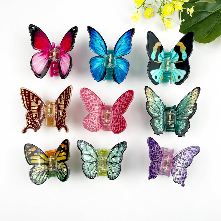 Elegant Colorful Butterfly Hair Claw Clip
