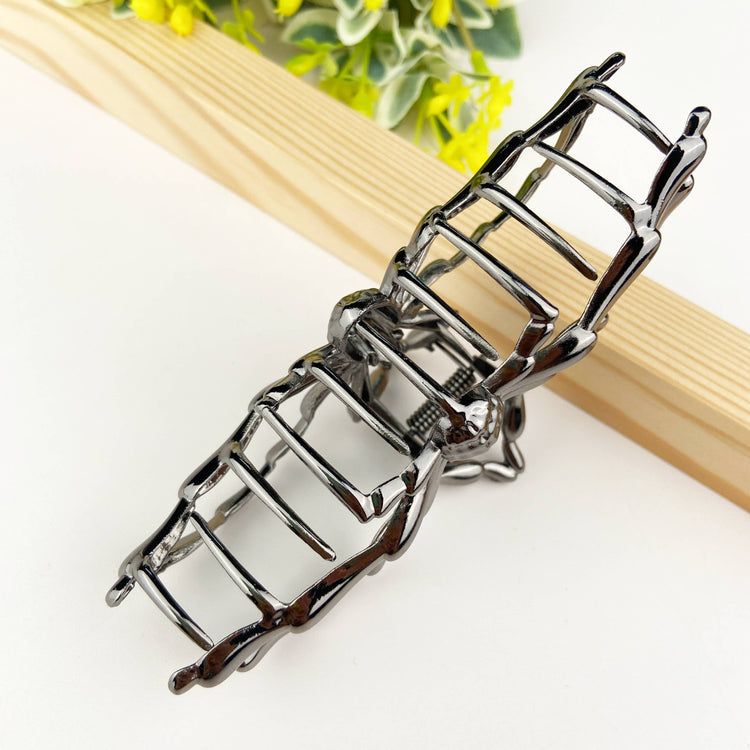 Personalized spider metal hair clip