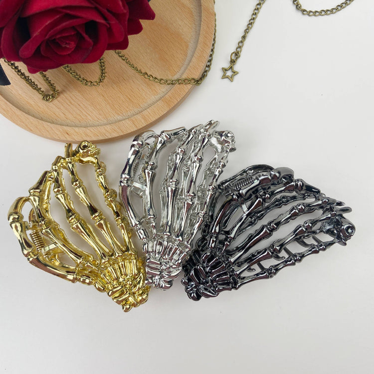 Metal Skull Hair Clip