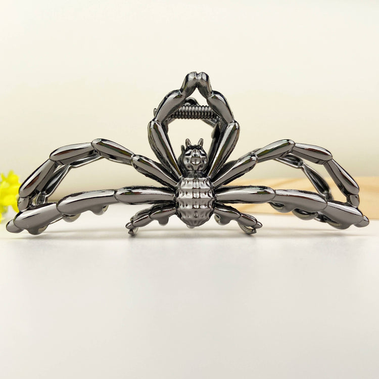 Personalized spider metal hair clip