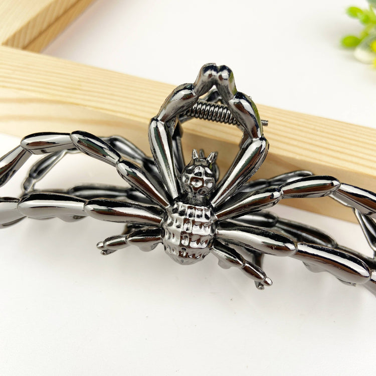 Personalized spider metal hair clip