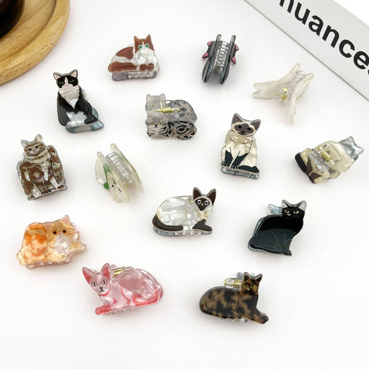 Mini Cat Hair Claw Clip, Animal-shaped Hair Clips