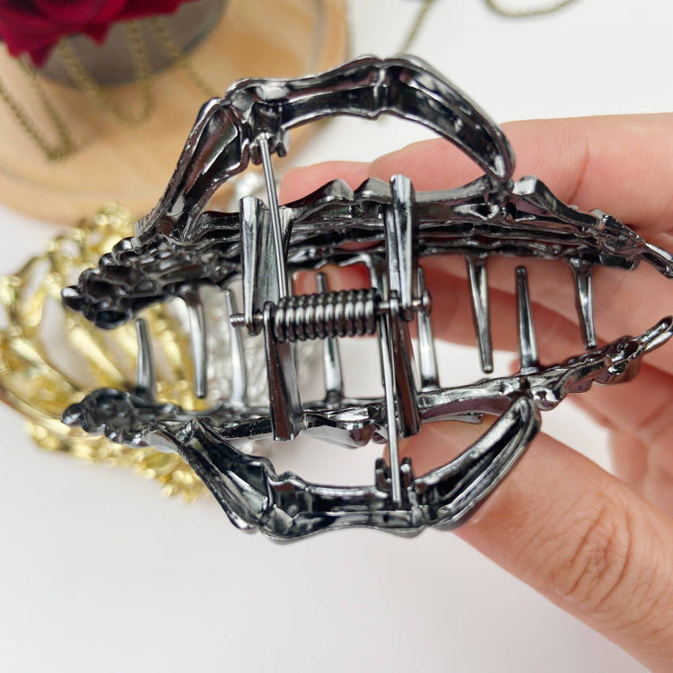 Metal Skull Hair Clip