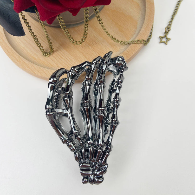 Metal Skull Hair Clip