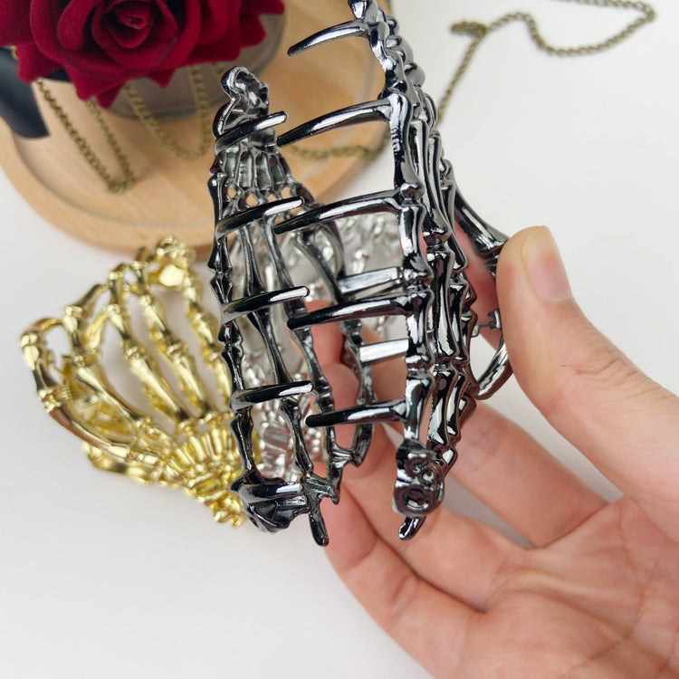Metal Skull Hair Clip